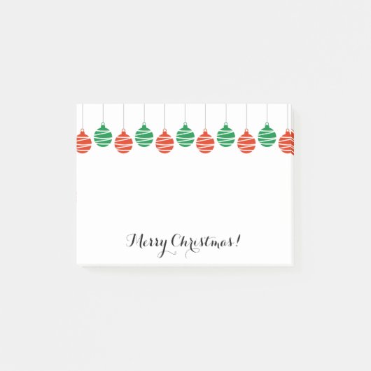 Gepersonaliseerde kerstboom bal lichten post-it® notes (Voorkant)