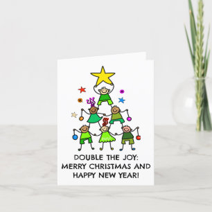 Gepersonaliseerde kerstboom Kinder Feestdagen Kaart