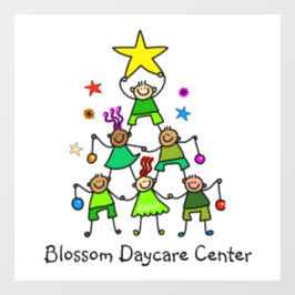 Gepersonaliseerde kerstboom Kinder Raamsticker