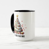Gepersonaliseerde kerstboom Mok voor vrouwen (Voorkant links)