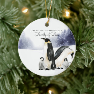 Gepersonaliseerde kerstboomornament voor een gezin keramisch ornament