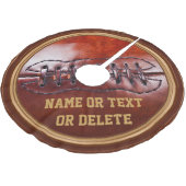 Gepersonaliseerde  kerstboomrok met Football Kerstboom Rok (Gekanteld)