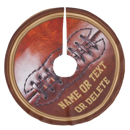 Gepersonaliseerde  kerstboomrok met Football Kerstboom Rok (Voorkant)