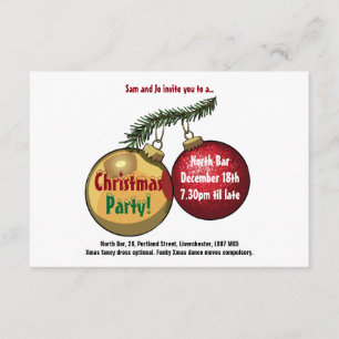 Gepersonaliseerde kerstboomversie Baubles Cartoon Kaart