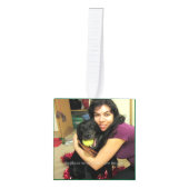 Gepersonaliseerde kerstboomversiering foto ornament (Voorkant)