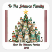 Gepersonaliseerde Kerstcadeau Sticker 2024 (Voorkant)