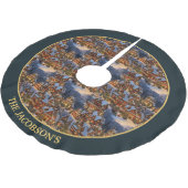 Gepersonaliseerde Kerstdorp Boomrok Kerstboom Rok (Gekanteld)