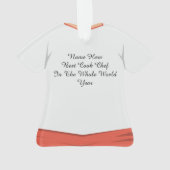 Gepersonaliseerde kerstfeestdag in Cook Chef Ornament (achterkant)