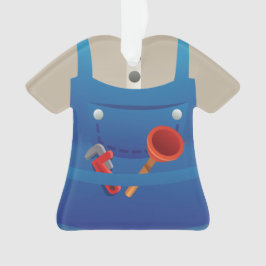 Gepersonaliseerde kerstfeestdag in Plumber Ornament