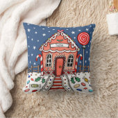 Gepersonaliseerde kerstfeestelijke feestdag kussen (Deken)