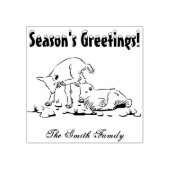 Gepersonaliseerde kerstfeestelijke Kind voor geite Rubberstempel (Afrduk)