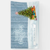 Gepersonaliseerde kerstfeestelijke wensen Banner (Verticaal)