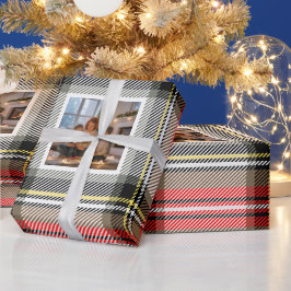 Gepersonaliseerde kerstfoto cadeaupapier