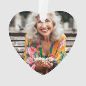 Gepersonaliseerde kerstherdenkingsornament ornament (achterkant)