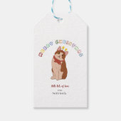 Gepersonaliseerde kerstkat cadeaulabel (Voorkant)