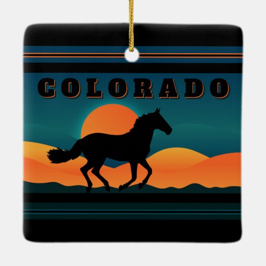 Gepersonaliseerde kerstkerst in het Horsgebergte v Keramisch Ornament (Achterkant)