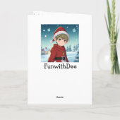 Gepersonaliseerde kerstkleuring kaart (Achterkant)