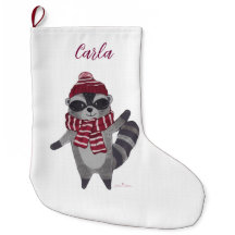 Gepersonaliseerde kerstkous met wasbeer