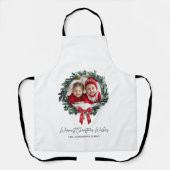 Gepersonaliseerde Kerstkrans met Foto & Naam Schort (Voorkant)