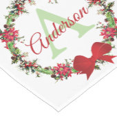 Gepersonaliseerde kerstkreet korte tafelloper (Hoek)