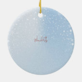 Gepersonaliseerde kerstmam Pap Jongen Keramisch Ornament (Achterkant)