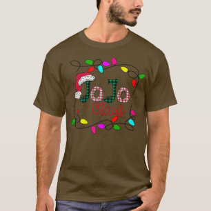 Gepersonaliseerde kerstman Jojo Claus Xmas Ligh T-shirt