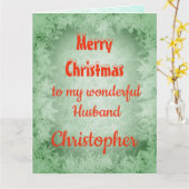 Gepersonaliseerde kerstman kaart (Gele Bloem)