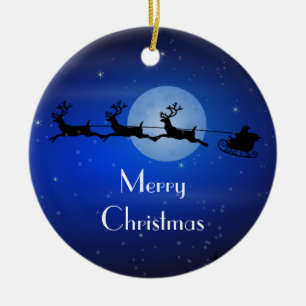 Gepersonaliseerde kerstman keramisch ornament