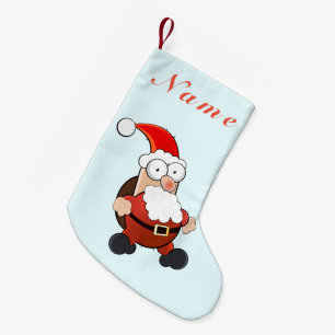 Gepersonaliseerde Kerstman Kousen met Naam Kleine Kerstsok