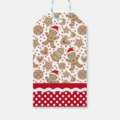 Gepersonaliseerde kerstman met ontbijtkoek cadeaulabel (Achterkant)