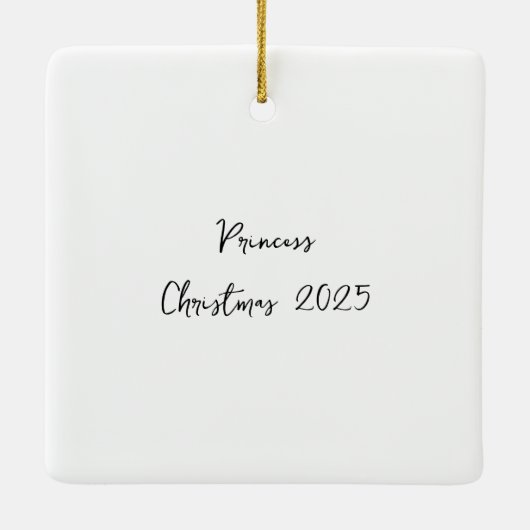 Gepersonaliseerde Kerstman met Pommerse Kerstmis Keramisch Ornament (Achterkant)