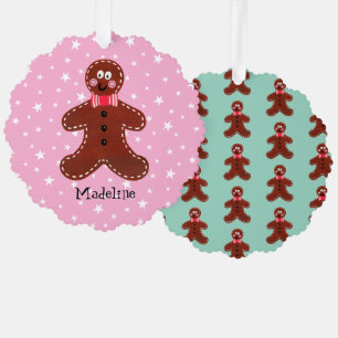 Gepersonaliseerde kerstman ornament kaart