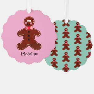 Gepersonaliseerde kerstman ornament kaart