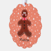 Gepersonaliseerde kerstman ornament kaart (Links)