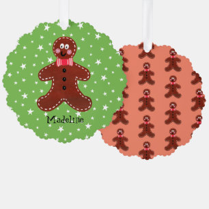 Gepersonaliseerde kerstman ornament kaart