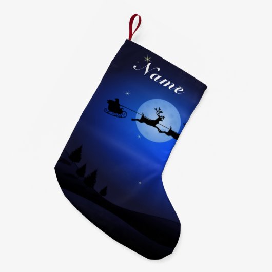 Gepersonaliseerde Kerstman Stocking Custom Name Kleine Kerstsok (Voorkant (Hangend))