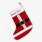 Gepersonaliseerde Kerstman Stocking Custom Name Kleine Kerstsok (Achterkant (Hangend))