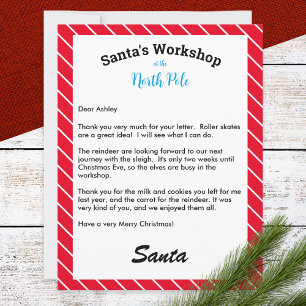 Gepersonaliseerde Kerstmis brief antwoord van de K