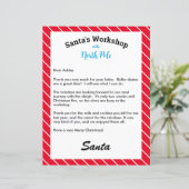 Gepersonaliseerde Kerstmis brief antwoord van de K (Staand voorkant)