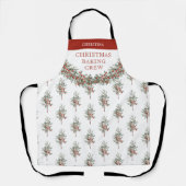 Gepersonaliseerde Kerstmis Cookie Baking Crew Cust Schort (Voorkant)
