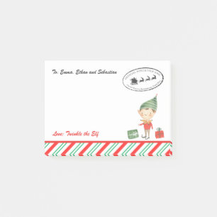 Gepersonaliseerde Kerstmis Elf Mail Post-it® Notes