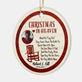 Gepersonaliseerde Kerstmis in de hemel Keramisch Ornament (Links)