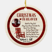 Gepersonaliseerde Kerstmis in de hemel Keramisch Ornament (Achterkant)