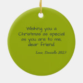 Gepersonaliseerde Kerstmis ornament modern kleurri (Achterkant)