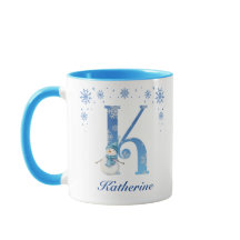 Gepersonaliseerde Kerstmis Sneeuwvlokken Monogram 