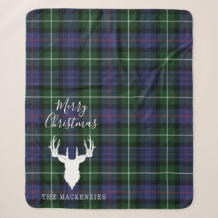 Gepersonaliseerde Kerstmis Tartan Clan MacKenzie P Sherpa Deken