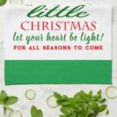 Gepersonaliseerde kerstpanda's theedoek (Gevouwen)