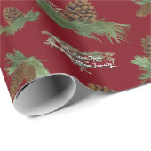 Gepersonaliseerde kerstpuntjes cadeaupapier (Rol Hoek)