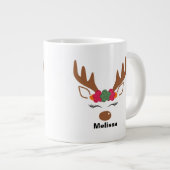 Gepersonaliseerde kerstrendierwedstrijd extra grote beker (Voorkant rechts)