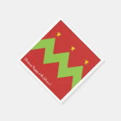 Gepersonaliseerde kerstservetten "Chevron Trees" Servet (Hoek)